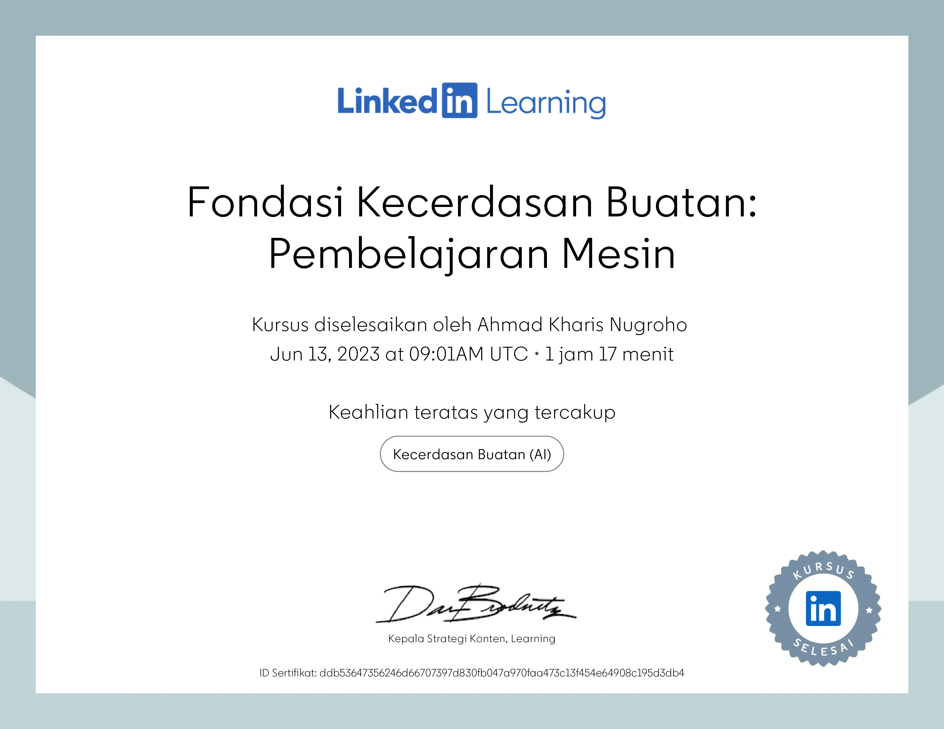 Fondasi Kecerdasan Buatan